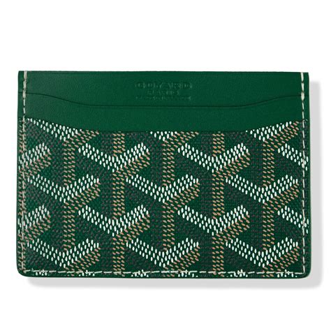 goyard saint sulpice card case goyardine green|goyard card holder price paris.